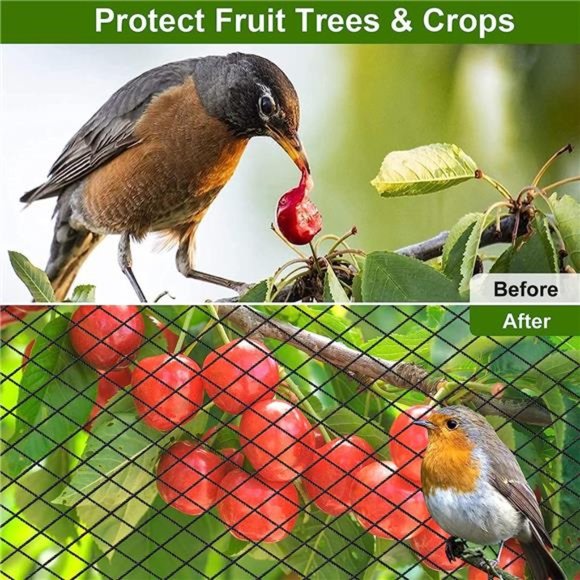 Bird Netting - 25 X 50 feet Garden Netting for Birds Tree Nets for Fruit Trees - Picture 3 of 6